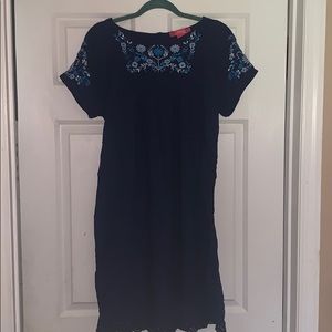 Beautiful Navy blue dress with flower design